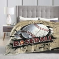thumbnail image 5 of Baseball Blanket Baseball Decor Throw Blanket Baseball Team Gifts for Girls Boys Baseball Lover Winter Super Warm Soft Plush Lightweight Fleece Flannel Blanket for Kids Teens Adults Men Women 50"X40", 5 of 6