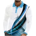 thumbnail image 5 of COSFO Long Sleeve Polo Shirts for Men Quick Dry Graphic Casual Shirts Button Slim Fit Collared Classic T-Shirt, 5 of 5