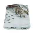 thumbnail image 2 of CADecor Elk Cart Fleece Blankets Bed Throws 58x80 Inches, 2 of 3