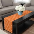 thumbnail image 4 of Orange Stripes Table Runner 72 Inches Long, Simple Geometric Modern Monochrome Kitchen Coffee Dining Table Decoration for Home Party Birthday Wedding Home Decor 16x72 Inches, 4 of 8