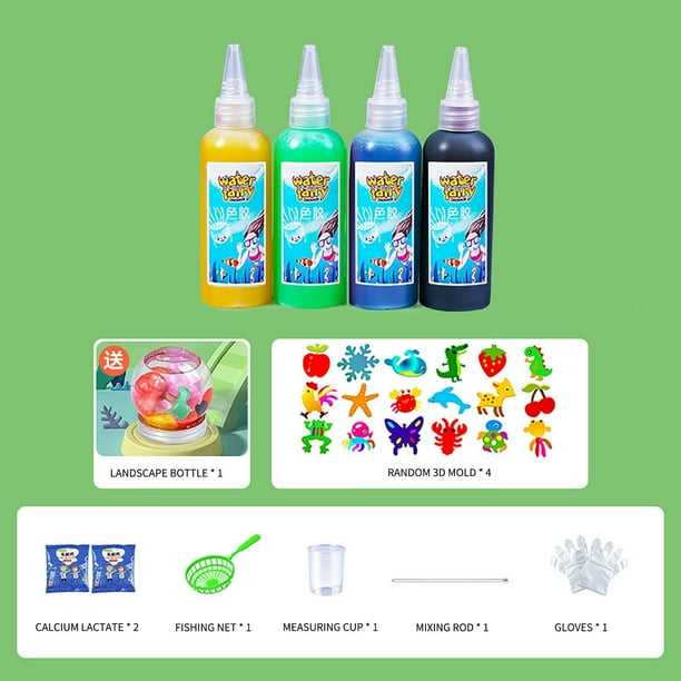 Juguetes de piscina, juguetes para bebés, juguetes para niños pequeños, juguete acuático 3D, set de juguetes Aqua Fairy, kit de agua, set de juguetes acuáticos para niños, agua mágica de 400 ml