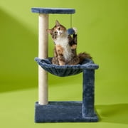 Vibrant Life 3-Level Cat Tower with Hammock, Blue, 26.7