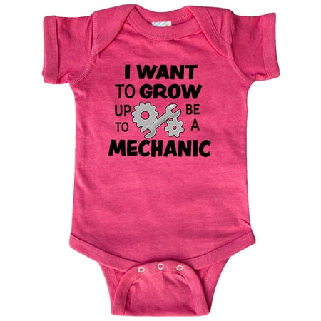 

Inktastic I Want To Grow up To Be a Mechanic Gift Baby Boy or Baby Girl Bodysuit