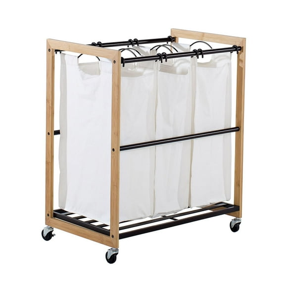 TRINITY EcoStorage 3-Bag Bronze Laundry Cart