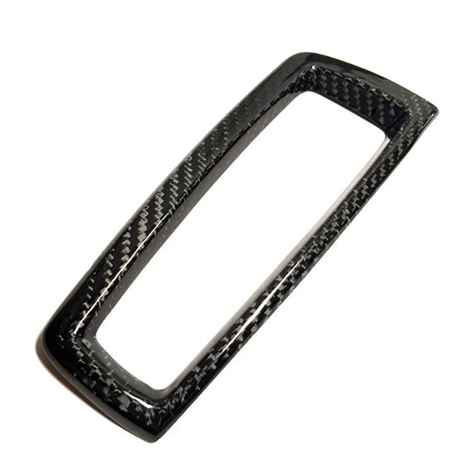 Ikon Motorsports Shifter Cover Compatible With 2011-2016 BMW F10 F11 5-Series, Carbon Fiber Gloss Black Interior Front Gear Shift Shifter Surround Frame Cover Trim
