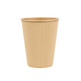 thumbnail image 6 of Restpresso 12 oz Kraft Paper Coffee Cup - Ripple Wall - 3 1/2" x 3 1/2" x 4 1/4" - 25 count box, 6 of 11