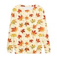 thumbnail image 4 of Jinhomg Fashion Fall Sweat Shirt for Women Trendy Graphic Printed Pullover Tops Lightweight Comfy Long Sleeve Crewneck Sweatshirts Sales Today Clearance Multicolor XL, 4 of 6
