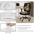 thumbnail image 4 of ZUXONGSY Sunflower Pug Desk Chair Cover Pack of 2 Polyester Rolling Chair Cover with Elastic Bottom Computer Chair Seat Cushion Cover Easy to Clean Slipcovers for Women Men, 4 of 7