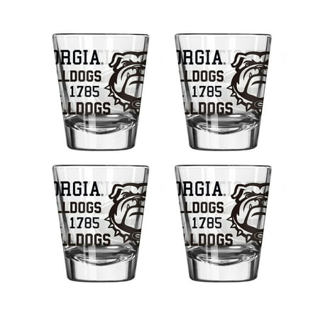 Logo Brands Georgia Bulldogs 4-Pack 2oz. Shot Glass Set