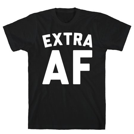Af Shirt - LookHUMAN Extra Af Black Men's Cotton Tee
