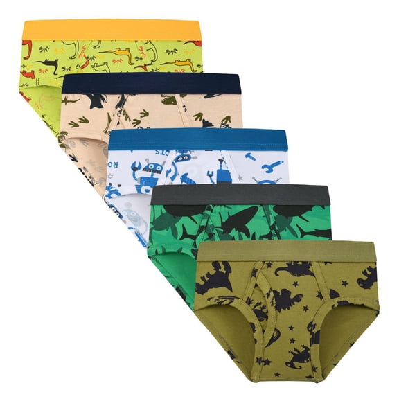 UYYX 4T Underwear Boy Underwear For Boys Boys Cotton Boxer Briefs Toddler Kids Underwear 5 Pack