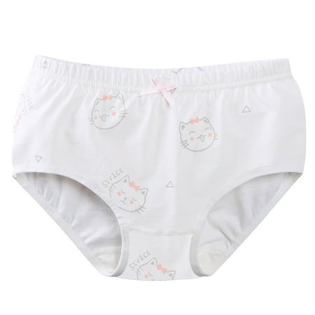 ATOGUTA Teen Underwear Girls Girls Panty Briefs Cotton Training Undies White  Size 2T-10
