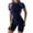 Navy, variant on Miqool Shorty Wetsuit for Women Keep Warm in Cold Water, Short Sleeve Front Zip Diving Suit Skin Protection Wetsuit for Snorkeling Surfing Swimming