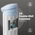 thumbnail image 5 of TAL 24oz Stainless Steel 2-in-1 Straw and Chug Water Bottle with Push Lid, Light Blue Stripe, 5 of 12