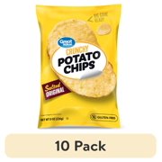 (10 pack) Great Value Salted Original Crunchy Potato Chips, 8 oz