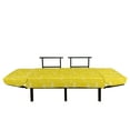thumbnail image 3 of Yellow and White Futon Couch, Fresh Pattern Juicy Lemons Organic Citrus Ripe Fruit Vegetarian, Daybed with Metal Frame Upholstered Sofa for Living Dorm, Loveseat, Yellow White, by Ambesonne, 3 of 4