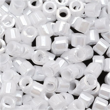 10/0 Pearl - Miyuki Delica Seed Beads 10/0 Opaque White Pearl DBM0201 8 Grams
