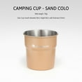 thumbnail image 3 of Yucurem 300ML Camping Mug Stackable Camping Cup for Indoor Outdoor Travel Camping Kitchen Utensils (Khaki), 3 of 8