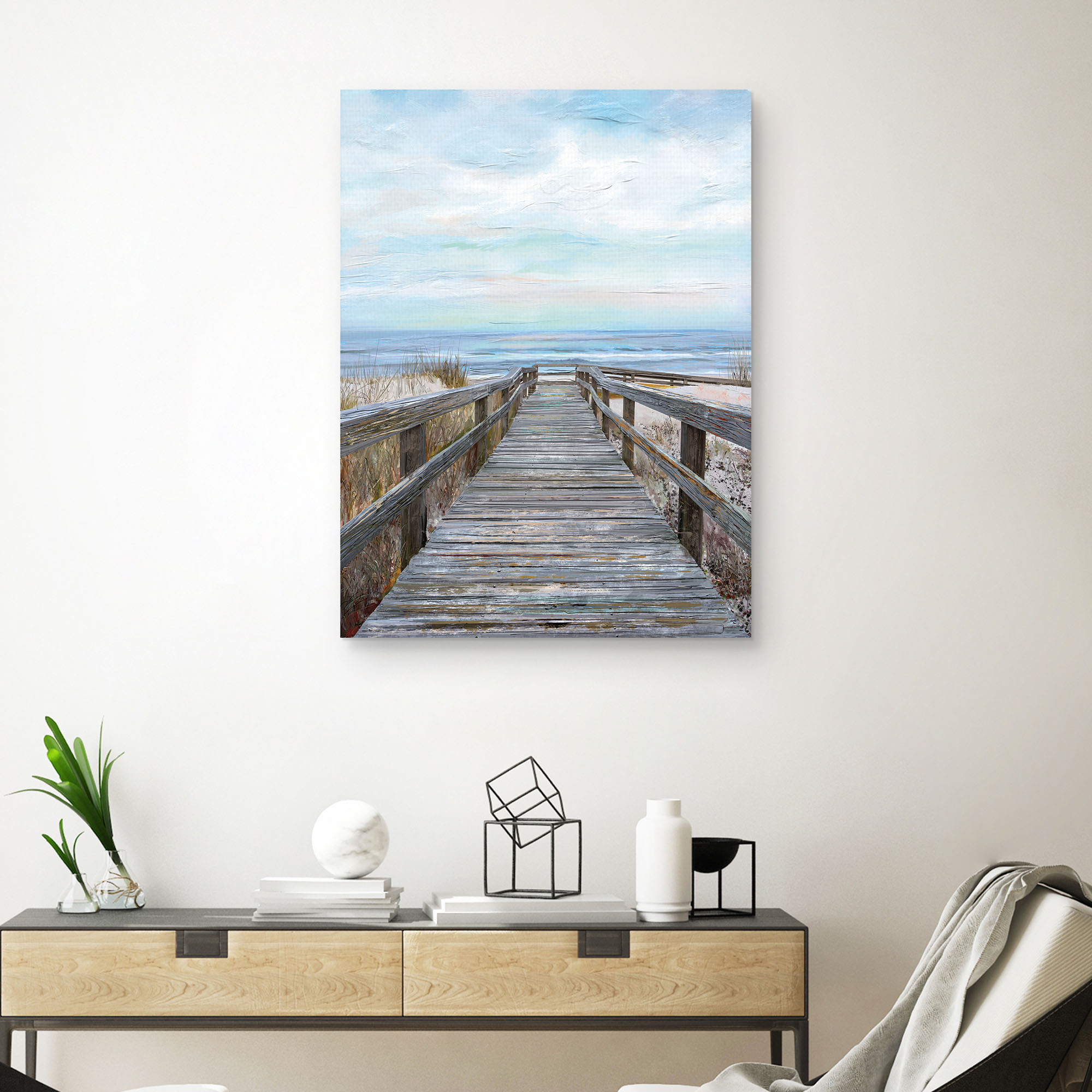Pier Pressure by Studio Arts Canvas Art Print, 1.5" x 30"