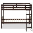 thumbnail image 4 of Topbuy Twin Over Twin Bunk Beds Convertible 2 Individual Twin Beds Solid Hardwood White/ Espresso, 4 of 7