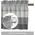 thumbnail image 6 of Grey Farmhouse Kitchen Curtains | 54" x 18" Rod Pocket Valance | Country Window Treatment for Kitchen, Living Room, Bedroom, Bathroom, 6 of 6