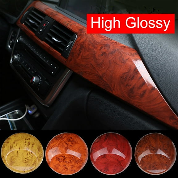 tasrioml 30cmx100cm Car Stickers Wood Grain Interior Trim Cover Car Styling Change Color Film