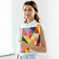 thumbnail image 6 of FORMRS 3 Ring Binder 1.5 inch with Pockets Clip Board 200 Sheets Capacity, Purple Triangles, 6 of 8