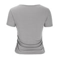 thumbnail image 5 of Aloohaidyvio Crop T Shirts for Women,Womens Short Sleeve T Shirts V Neck Crop Going Out Cute Tops for Women Basics Tees Summer Trendy Clothes, 5 of 5