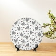 thumbnail image 6 of Picia Funny Chicken Pattern Bone China Decorative Plate – Wall Decor with Stand and Adhesive, Elegant Ornament for Living Room, Office, or Entryway-6in, 6 of 6