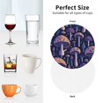 thumbnail image 6 of Naloa Floral Hippie Mushrooms Leather Coasters for Drinks, Durable Drink Coasters 4 Set for Tabletop Protection, Luxurious Home Décor and Housewarming Gift ( {designName})Round Shape, 6 of 6