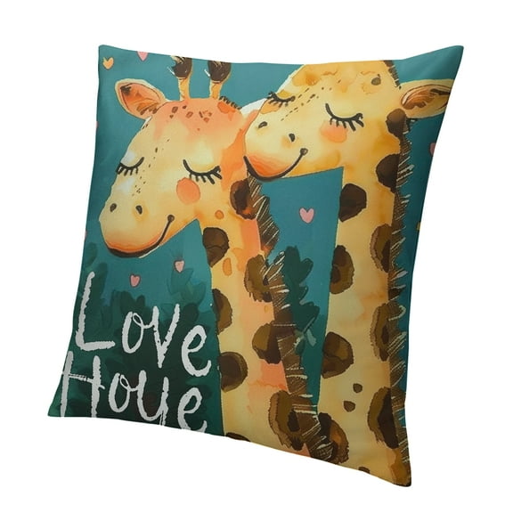 Patifu Giraffe Animals Nursery Throw Pillow Covers Decor, Funny Inspirational Decorative Decor Pillows Covers for Bed Couch Bedroom Home, Cute Nursery  Pillow Cover Cases Gifts for Women Kids 12x12in