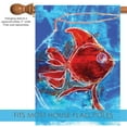 thumbnail image 3 of Toland Home Garden Watercolor Red Goldfish Pond Fish Flag Double Sided 28x40 Inch, 3 of 5