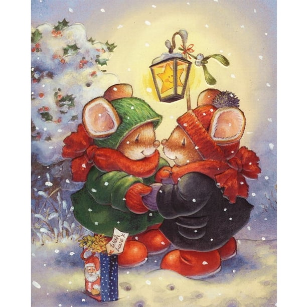 Pintura de diamante (DE6592) 5D DIY Ratón de Navidad Cuadrado Mosaico de diamantes de imitación 50x70cm Hugtrwg Para estrenar