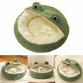 thumbnail image 2 of Semi-Enclosed Cat Bed Small Adorable Frog Pet Nest for Dogs and Cats Comfortable Breathable Plush Cat Cave Indoor Warm Sleeping Beds, 2 of 5