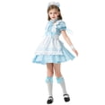 thumbnail image 4 of LOVZFMLL Girl's Pattern Long Sleeves Velvet Court Style Dress, 4 of 6
