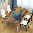 thumbnail image 2 of DEIARA Summer Parrot Square Tablecloth 60×90in Polyester Fabric Tablecloth Washable Dust Resistant Wrinkle Resistant, 2 of 9