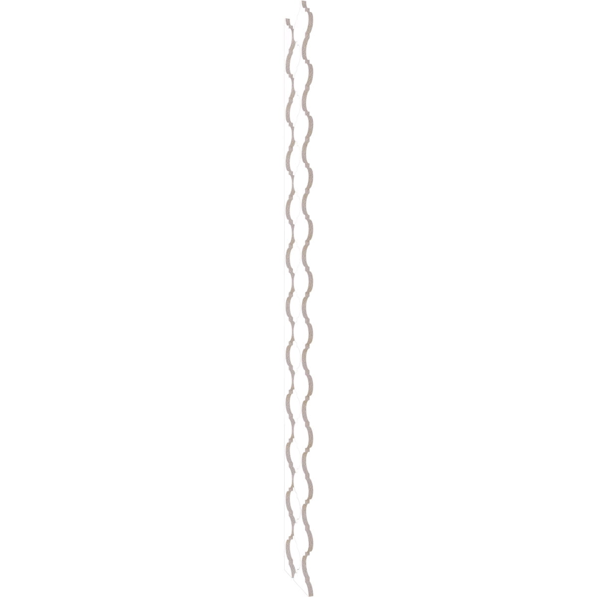 Ekena Millwork 94"H x 3/4"T Marrakesh PVC Adjustable Decorative Slat Wall Panel Kit, Unfinished (contains 11 Slats + 1 Straight Edge Starter Slat)