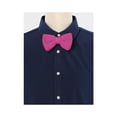 thumbnail image 5 of INSPIRE CHIC Men's Pre-Tied Bow Ties Adjustable Strap Solid Color Knitted Bowtie Rose Red, 5 of 5