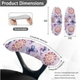 thumbnail image 6 of FKELYI Office Chair Slipcover Armchair Cover with 2 Piece Armrest Covers Purple Butterfly Bohemian Flower Print Breathable Swivel Boss Chair Protector, Large, 6 of 6