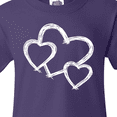 thumbnail image 4 of Inktastic Three White Hearts Youth T-Shirt, 4 of 5