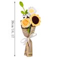 thumbnail image 2 of HZRSLY Handmade Knitted Flowers, Woolen Artificial Bouquet, Crochet Floral Gifts, Everlasting Rose Artifacts, 2 of 2