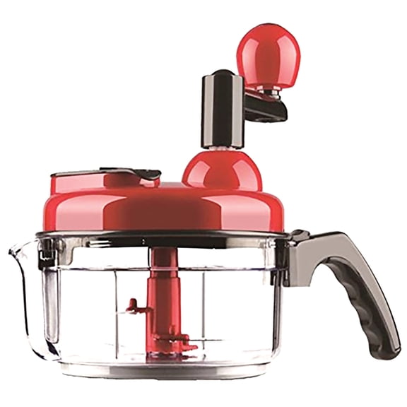 gia'sKITCHEN Multipurpose Manual Food Processor, Red and Black, 23057
