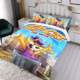 thumbnail image 3 of Don Gato Conjunto de sábanas temático, trío de piezas, cómodo y amigable con la piel, diseño único, regalo de decoración para el hogar para familiares, amigos y fans, 90 cm * 190 cm, 3 of 6