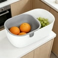 thumbnail image 3 of Double Layer Pistachio Bowl with Shell Storage and Holder, Pistachio Dish Hides Shells, Durable Snack Bowl, Double Layer Colander & Bowl for Fruits & Vegetables, 8.46x4.84X3.15inch, 3 of 8