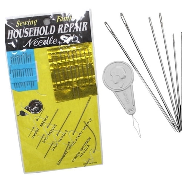 PlateadoSet 50 Agujas Para Coser Ropa Y 1 Ensartador Costura esquí esquí Gafas de esquí