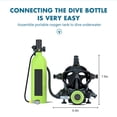 thumbnail image 5 of Full Face Diving Mask for Scuba Diving, 180° View Panoramic Dive Mask with Camera Mount, Anti-Fog & Anti-Leak Dive Mask Support for Scuba Diving, Compatiable with S400/400Pro/S700 Scuba Tanks, 5 of 9