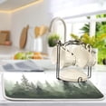 thumbnail image 5 of FREEAMG Dish Drying Mat Forest Trees Absorbent Dry Mats for Dishes Draining Pad for Kitchen Countertop 18" x 24", 5 of 7
