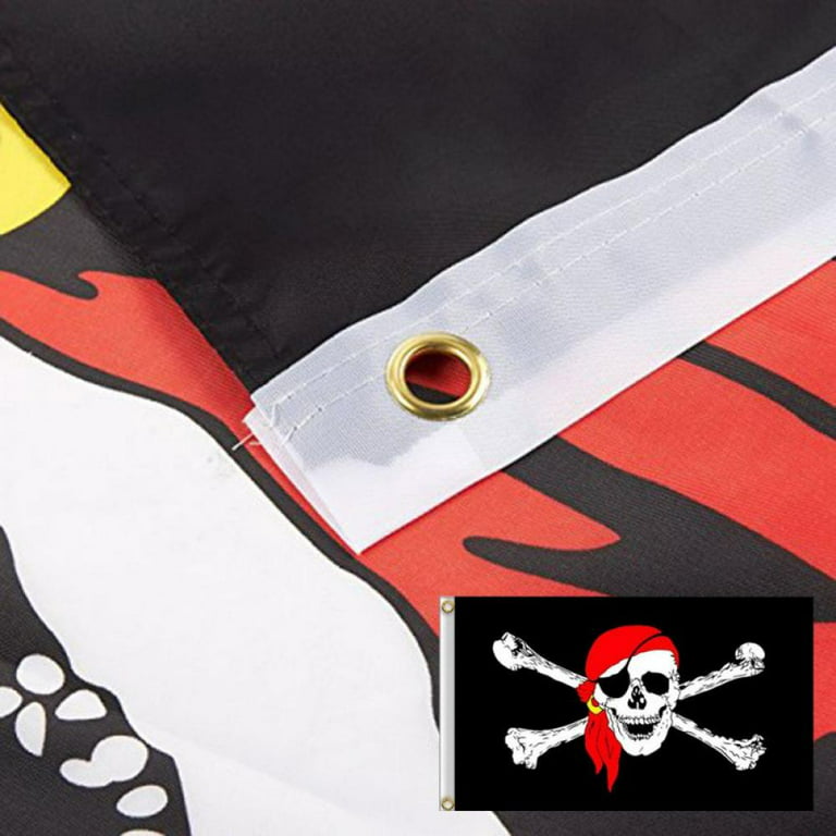 Drapeau Pirate Red 3X5 (Scarf Flag) Bandeau Rouge - Surplus D