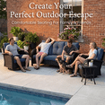 thumbnail image 3 of LayinSun 5 Pieces Outdoor Patio Furniture Set, Rattan Wicker Sectional Swivel Rocker Chairs Sets, 3 of 9