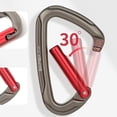 thumbnail image 1 of Multiusos 4 '' Clip de mosquetón de escalada en D Cierre automático Hebilla de puerta de presión de para llavero, gris Baoblaze Hebillas de mosquetón de aluminio, 1 of 8